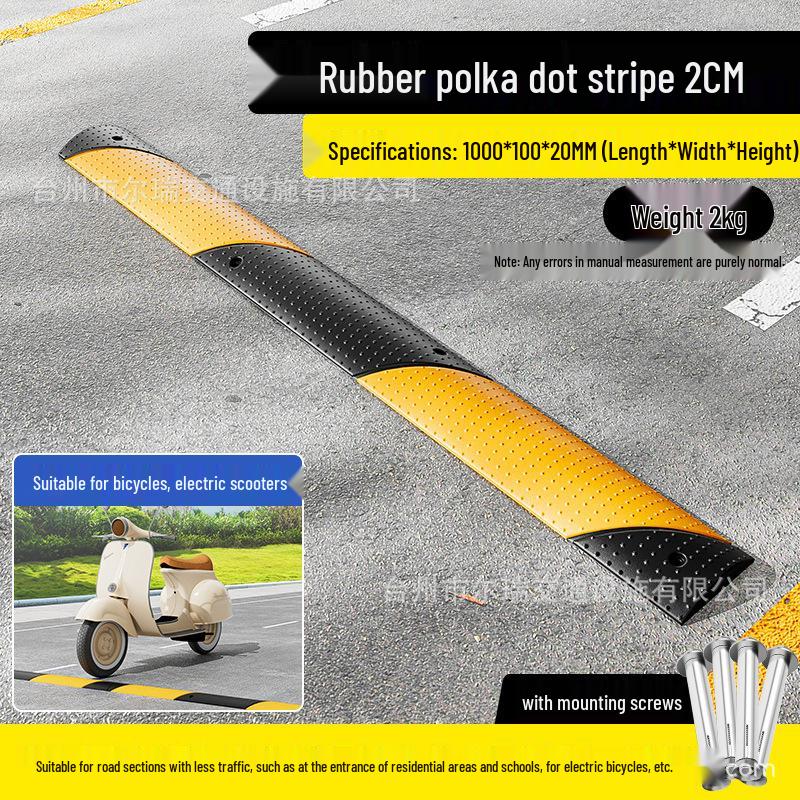 Rubber and Plastic-Steel Speed Bump for Road Safety