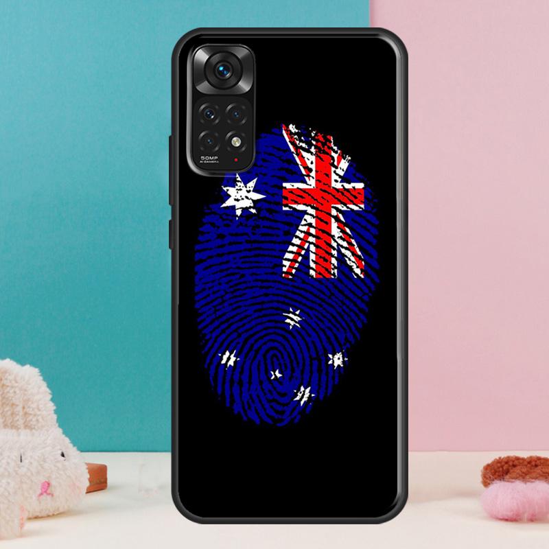 

National Flag fingerprint Case For Xiaomi Redmi Note 13 Pro 14 12 11 9 10 9S 10S 11S 12S Redmi 14C 13C 10C 12C Cover Redmi 10