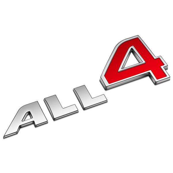 Auto-Emblem all4 Aufkleber Kotflügel-Emblem-Aufkleber für R60 R61 F60 Cooper's Countryman Paceman all4 Kofferraum Karosserie Metallaufkleber