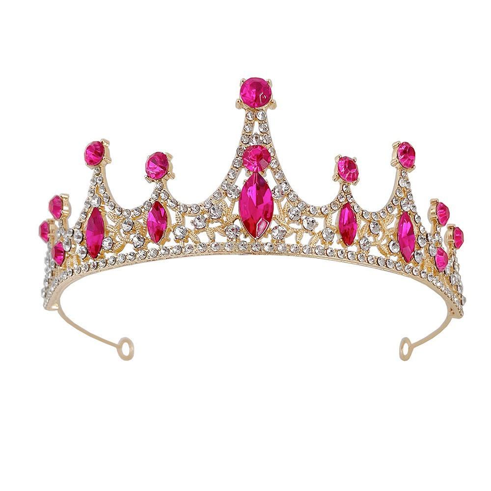 The New Bride's Crown Is Made of Baroque Crystal and Is Charming It Is A Beautiful Wedding Headwear for Brides and A Princess Birthday Headband