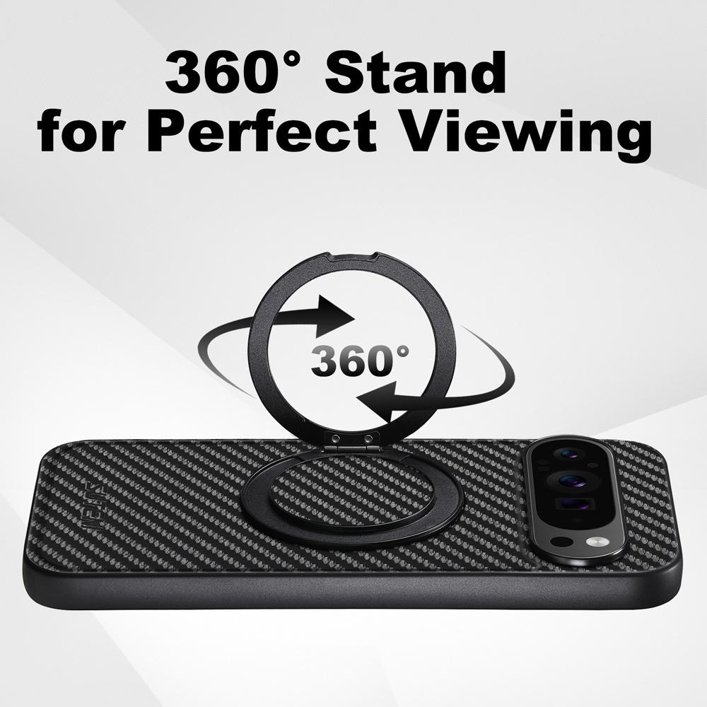Magnetic Stand Holder Phone Case For Google Pixel 9 8 Pro XL 8A 9Pro For Magsafe 360 Ring Bracket Shockproof Armor Hard Cover