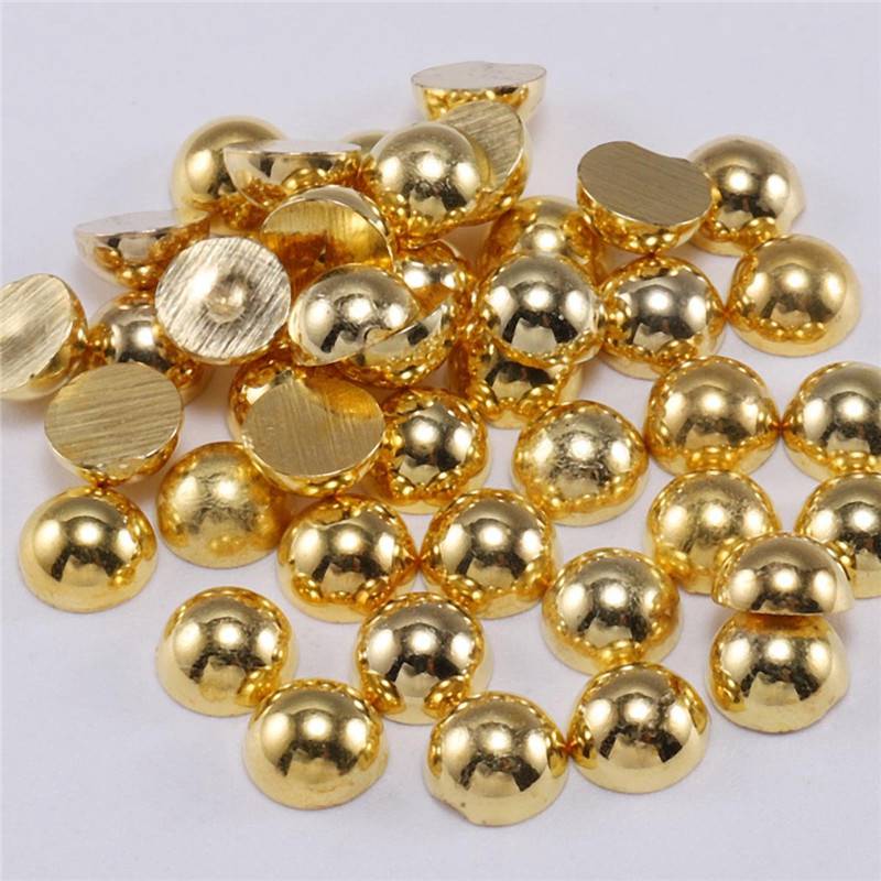 Beads Flat Scrapbook DIY Clothing Accessories Jewelry Imitation Pearl Back Cabo Nail Art Half Round