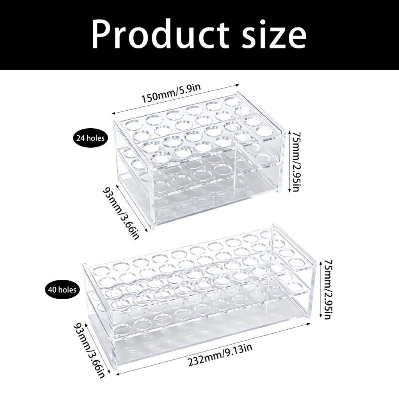 Test Tube Rack for Centrifuge Tube, Clear Test Tube Holder Centrifuge Tube Holder Labortory Display Stand for Test Tube