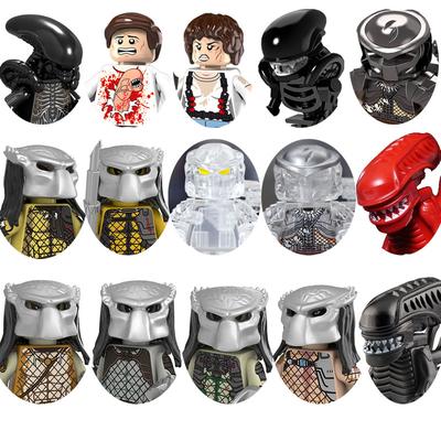 Horror Movie Prometheus Terminator Predator Vs Alien Ellen Ripley Building Blocks Assemble Character Christmas Gift Toys
