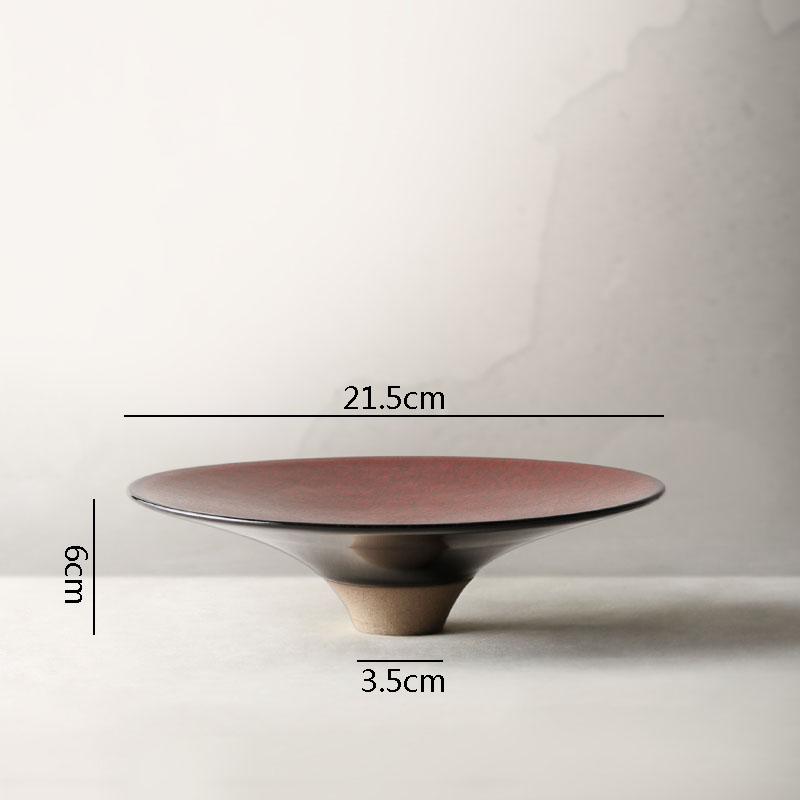 Creative High Foot Ceramic Dinner Plate Steak Plate Dessert Plates Snack Plates Pasta Plates Restaurant Special Tableware