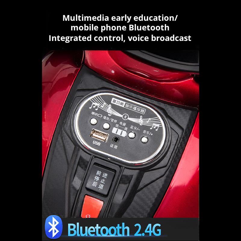 Children Dual Drive Electric Motorcycle Tricycle Oversized Toy Car Can Sit On Baby Battery Motorcycle