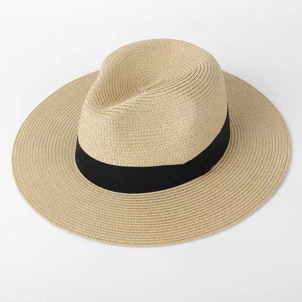 Summer French Flat Edge Beach Hat Seaside Vacation Sun Protection Versatile Top Hat Premium Sunshade Straw Hat Women