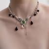 Eye Metal Chain Necklace Wings Punk Gothic Necklace Temperament Ghost Necklace Women  Party