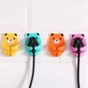 Socket Hanger Cartoon Bear Design Socket Holder Self-Adhesive No-Punch Wall Socket Holders Cable Management