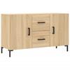 Cómoda, Roble Sonoma, 100X36X60 Cm, Material Derivado de la Madera