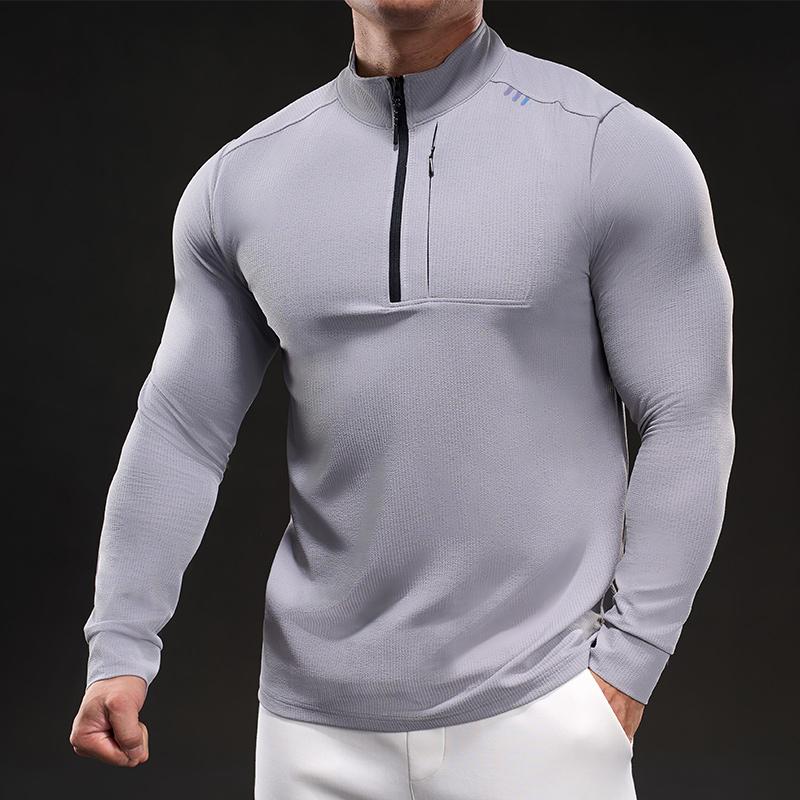 New Spring Slim Elastic Long-sleeved Training Suit Casual and Fashionable Running Sports Fitness Outdoor T-shirt