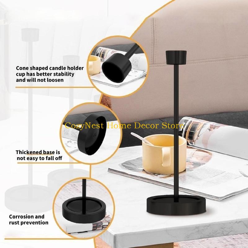 

92MF Nordic Black Holders Set of 6 for Living Room and Bedroom Candlestick China Mainland