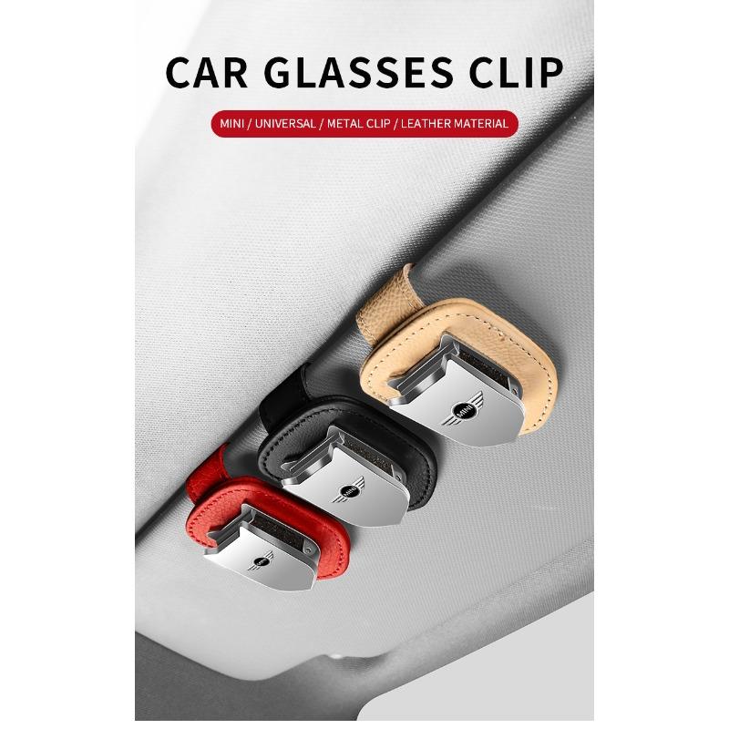 1pcs Car Sun Visor Glasses Box Sunglasses Clip Card Ticket Holder Stand For Mini Cooper R50 R52 R53 R55 R56 R60 R61 F54 F55 F56 F60 Clubman