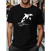 Europäische Größen Übergröße, T-Shirt mit Wal-Print Bequem Atmungsaktiv Kurzarm Oberteile Für Männer Sommer Outdoor Geschenk, Herrenbekleidung