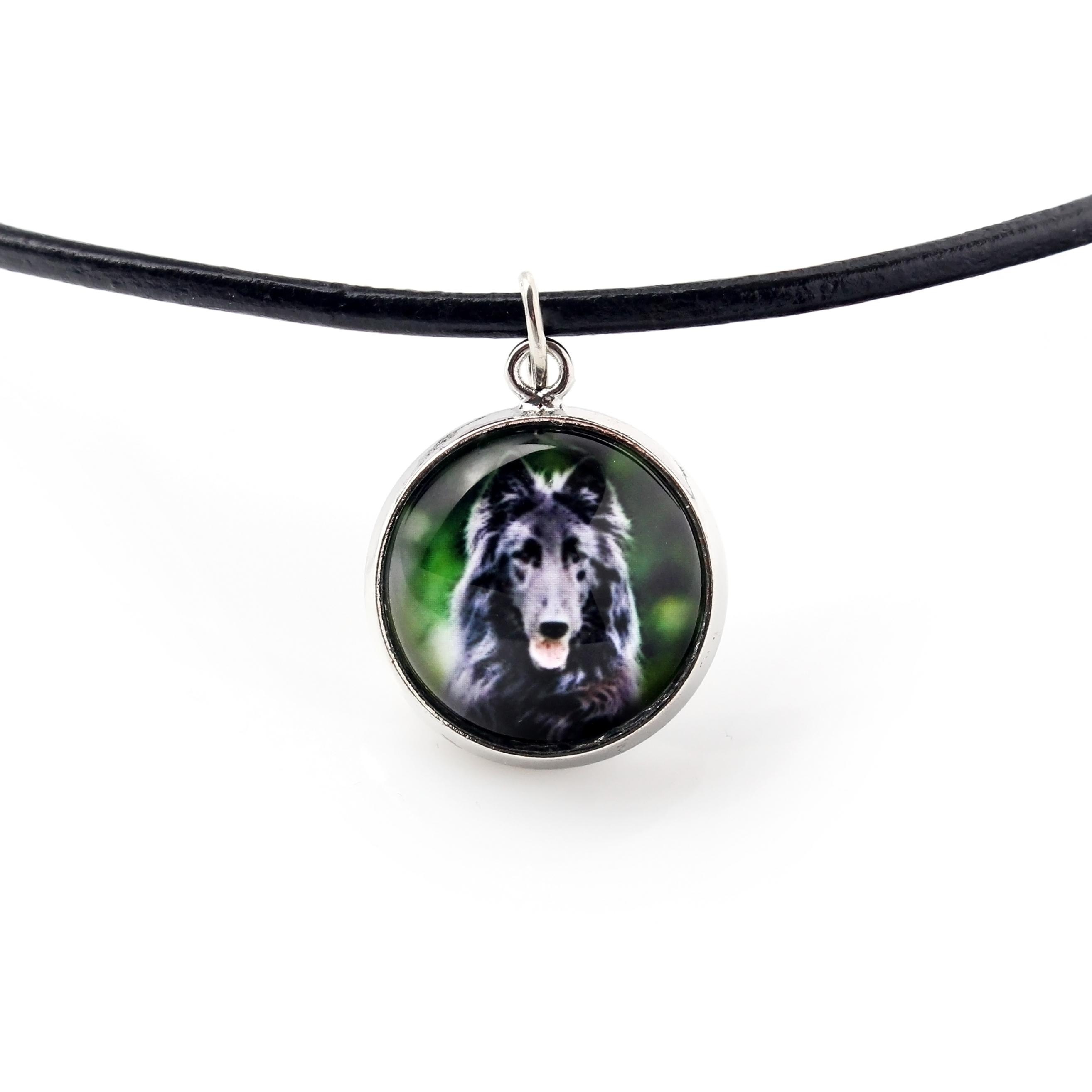 

Belgian Shepherd Dog, Belgian Sheepdog - necklace pendant with your photo, handmade, handcrafted jewelry by Art-Dog brand срібний