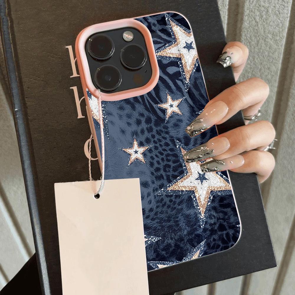 HOT Luxury Red Leopard Print Star Lichee Leather Pattern Phone Case For Redmi Note 14 13 12 11 10 9 8 Pro Plus 4G 5G Cover