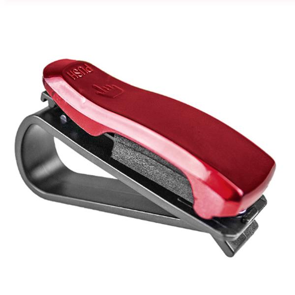 

Автомобильный солнцезащитный козырек, очки, солнцезащитные очки, держатель для карт, держатель для билетов, чехол, универсальные аксессуары красный