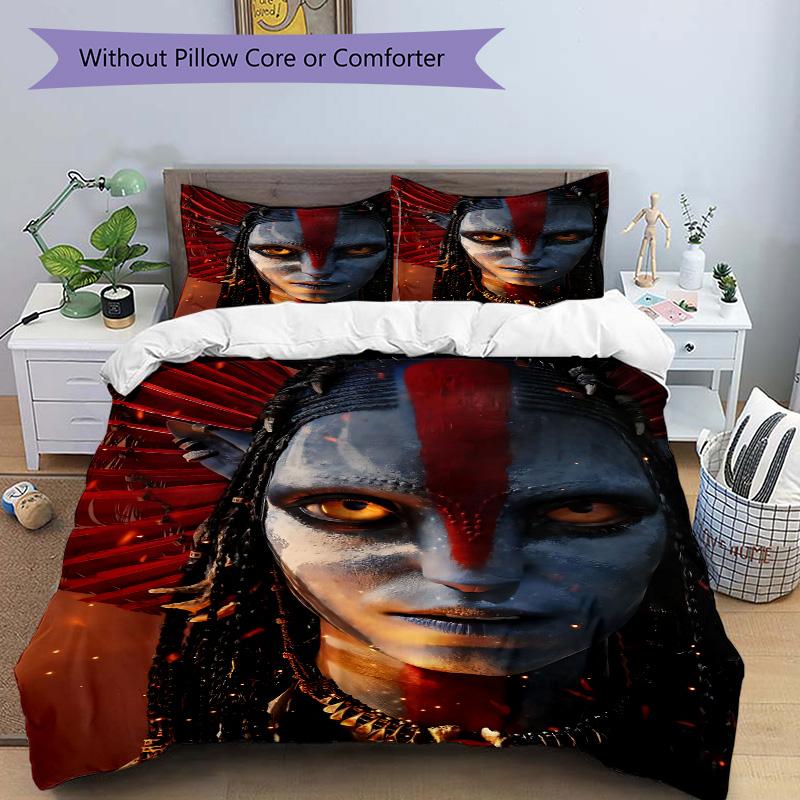Avatar Frontiers Pandora Ensemble de literie 3 pièces Housse de couette avec 2 taies d'oreiller Cadeau d'anniversaire pour la maison