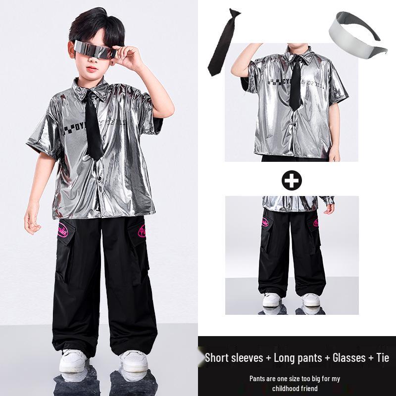 Children's Sci-Fi Performance Costumes: Sequined Outfits for Kindergarten and Primary School Events