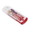 MIKI HOUSE Trio Set: Chopsticks, Spoon, Fork, and Bear Design, Made in Japan, Dishwasher Safe, Suitable for Boys and Girls, Baby, Kids, Kindergarten,