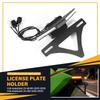 Foldable License Plate Holder For Kawasaki ZX-4R ZX-4RR 2023-2025 ZX-25R License Plate Frame Whit Turn Signal Moto Accessories