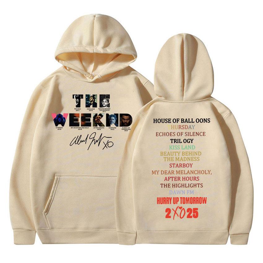 Limitiert The Weeknd Beeil dich Morgen Album 2025 Merch Hoodie Herren Hip Hop Rap Lockere Kleidung Sweatshirt Lässig Übergroßer Kapuzenpullover