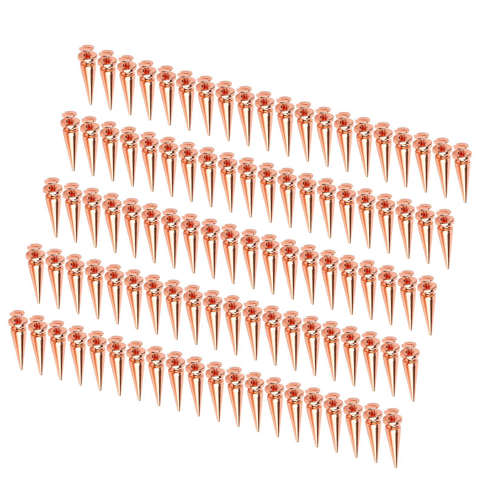 

100 комплектов шипов в виде конусов в стиле панк 10x26 мм розовое золото заклепки в виде конусов в стиле панк с шипами своими руками в стиле панк