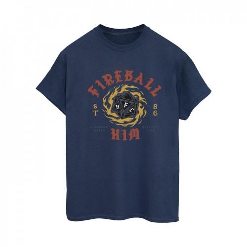 Netflix Womens/Ladies Stranger Things Fireball Dice 86 Cotton Boyfriend T-Shirt