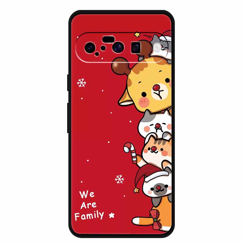 Christmas Phone Cases For Google Pixel 10 Case Silicone Soft Black Cover Christmas Tree for Pixel 10 Pro / 10 Pro XL Back Cover