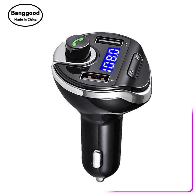 

T20 Car Bluetooth MP3 Music Player Car FM Transmitter Phone Hands-Free New Product in Stock чорний