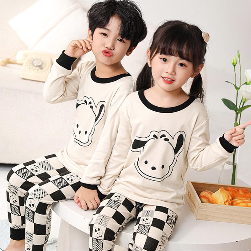 Children's Pure Cotton Underwear and Pajama Set for Girls and Boys – Autumn/Winter Collection