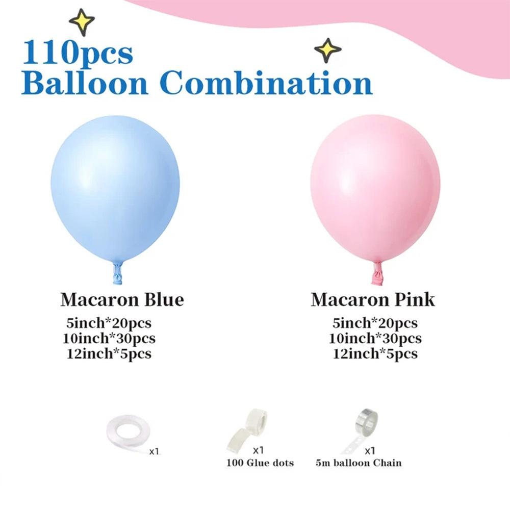 Balloon Chain 12 Inch Macaron Pink Blue Latex Balloon Boys and Girls Party Decoration Set Sex Balloon