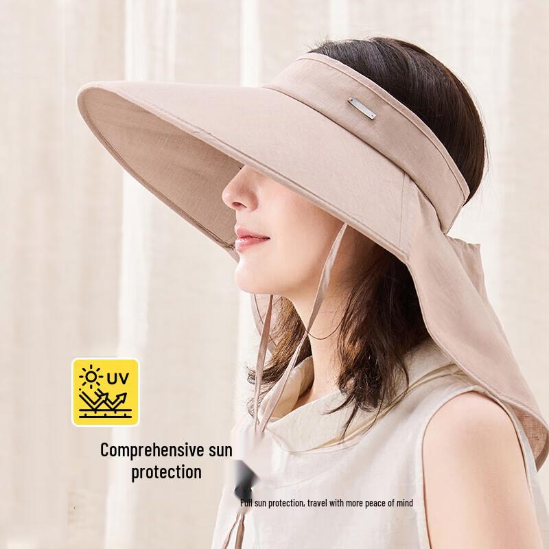 JIUMU Women's Summer Linen Sun Visor