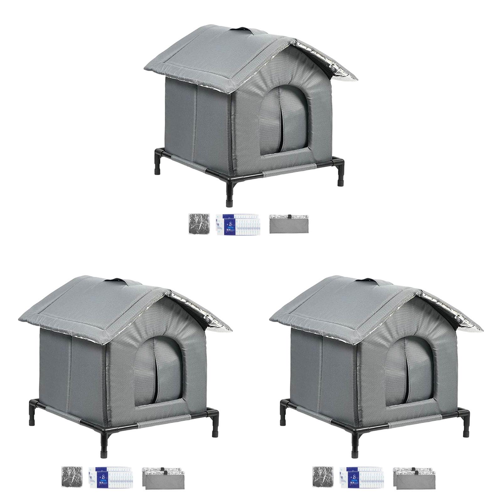 

Summer Cooling Cat House Breathable Versatile with Ice Packs Stray Cat House S