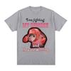 Rolig Jag Kämpar Mot Mina Demoner Och De Vinner Rått-meme T-shirt Unisex Mode Kreativa T-shirts Kortärmad Överdimensionerade T-shirts