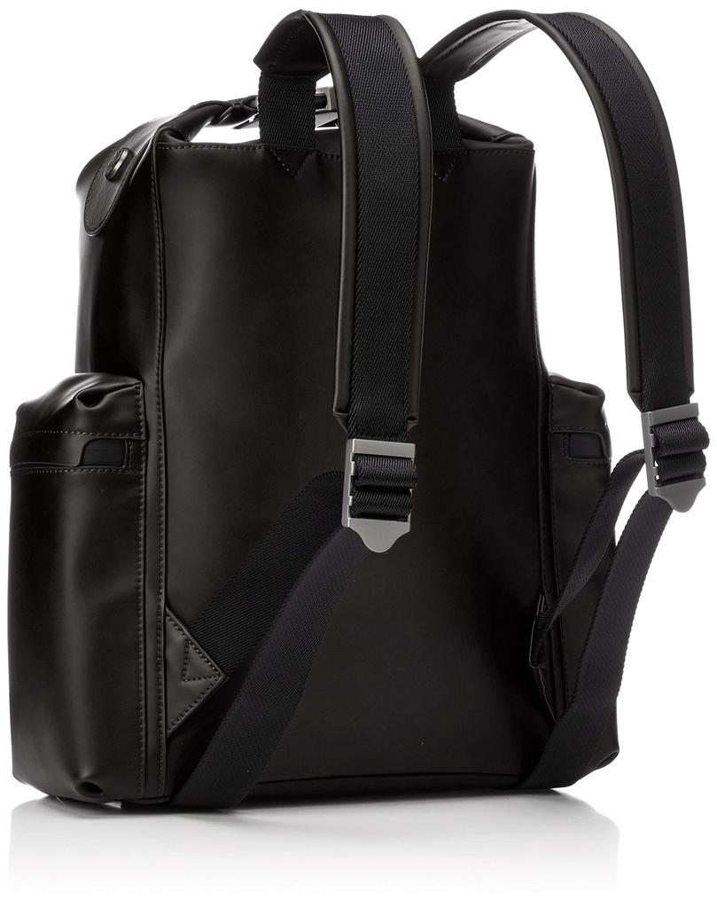Hunter Original Top Clip Medium Rucksack aus gummiertem Leder UBB7019LRS-BLK-One, Schwarz