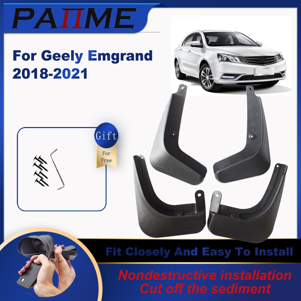 

Брызговики подходят для Geely Emgrand 2018-специальный автомобильный брызговик, черная прочность, замена внешних деталей автомобиля