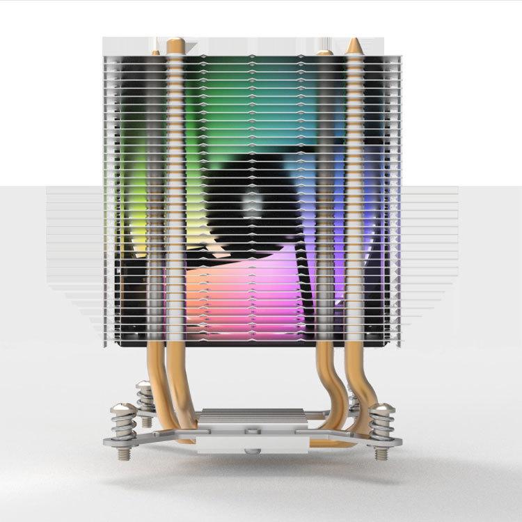 Ice V90 Desktop CPU Cooler: Silent Air-Cooled Fan with Dual Copper Heat Pipes