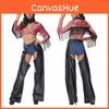Sexy Tassel Western Denim Cosplay Clothing For Women Cotton Fabric Performance Costume