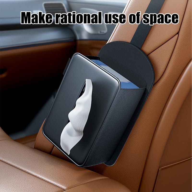 

Seat Side Organizer Tissue Holder Tissue Box Holder Car Organizer Multi-Purpose Caravan Truck Waterproof Artificial Leather United States