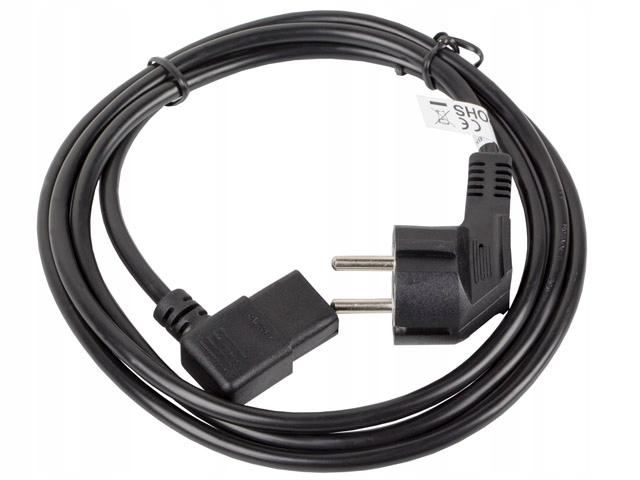 Lanberg Power Cable CEE 7/7 -> IEC 320 C13 Angled 1.8m VDE Black