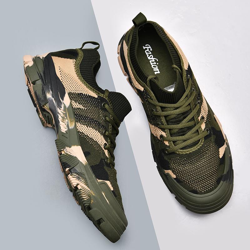 

Men s Shoes Camouflage Sports Shoe Breathable Anti Slip Outdoor Hiking Shoes Green Summer 2025 Designer Shoes Train Elegant 44 зелений