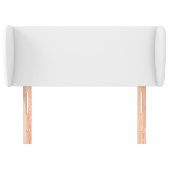 VidaXL Tête de lit avec oreilles Blanc 93x23x78-88 cm Similicuir3116943