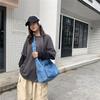 Japanese Harajuku Shoulder Bags Retro Denim Messenger Large Capacity Handbag Commuter Crossbody Bag for Womens