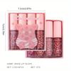 Glossy Non Sticky Lip Oil Set 4PCS Shiny Lip Gloss Water Glass Lip Tint Summer Jelly Lipstick Gift Box