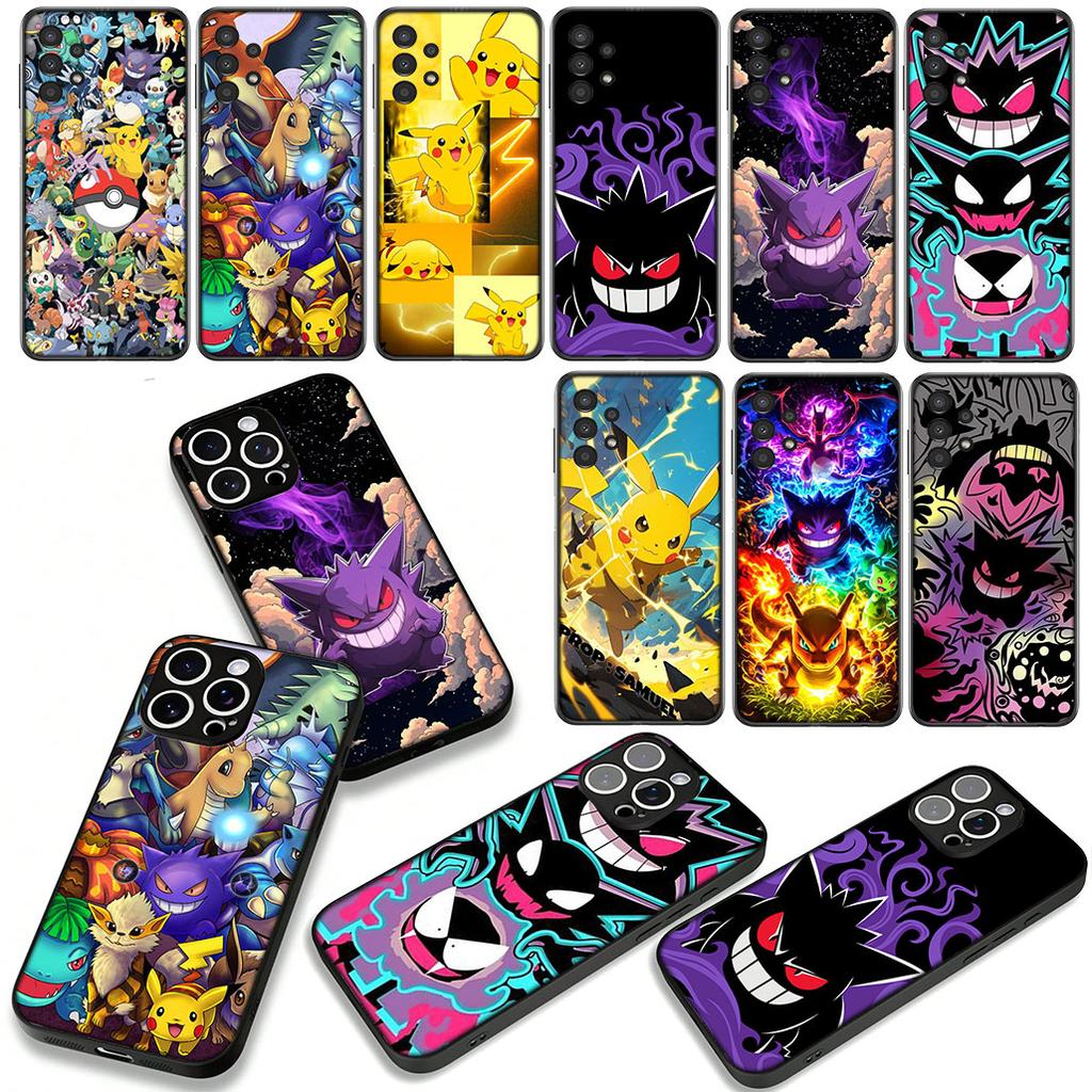 Gengar P-Pikachus Cute P-Pokemons Phone Cover Case for Apple iPhone 17 16 15 11 Pro XS Max XR 6 7 8 Plus + SE 2020 5 16E Casing