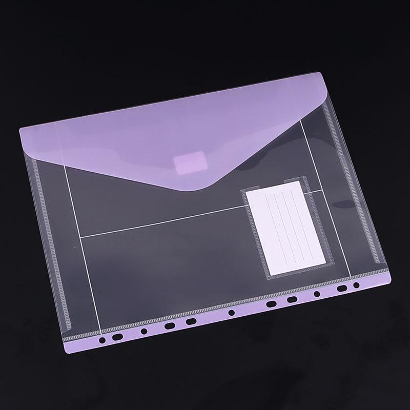 

Прозрачные карманы-файлы на 11 отверстий формата А4 с кнопкой-защелкой - Цветные для хранения документов и экзаменационных работ