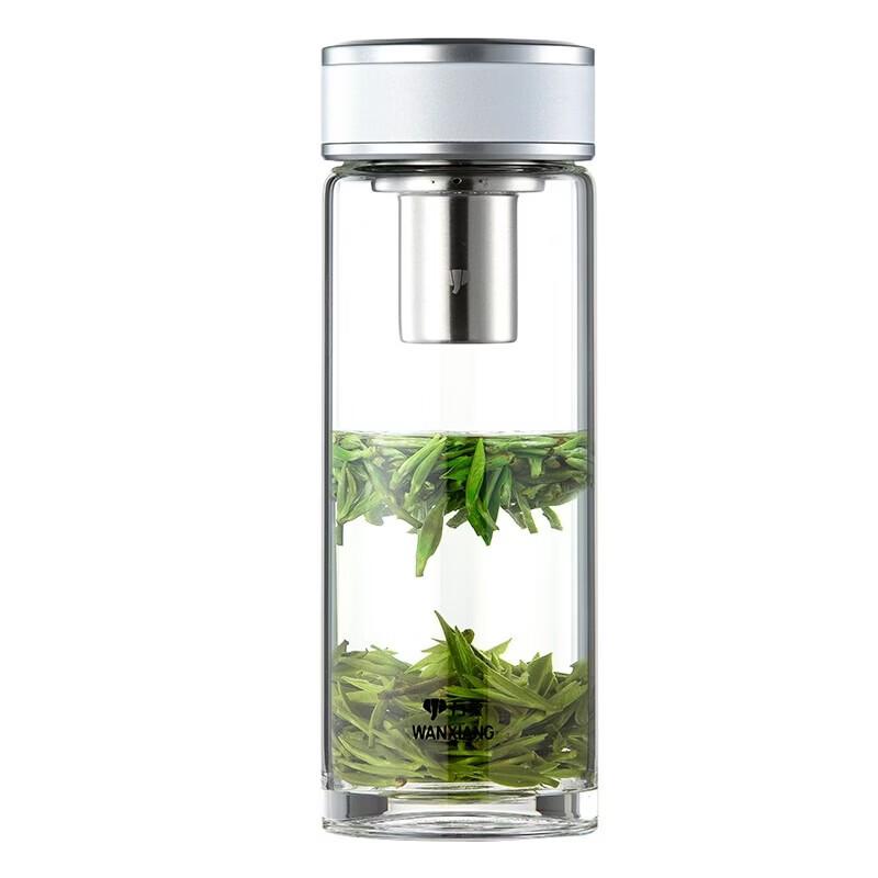 WANXIANG Portable Single-Layer Glass Tea Mug
