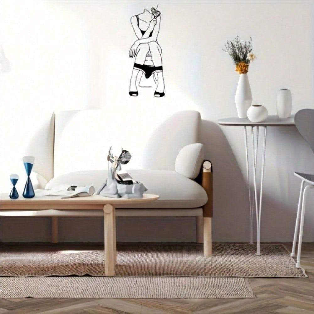 

1шт. Абстрактное женское изображение на стене - металлическая настенная скульптура. Подходит для украшения фермерских домов, веранд, гостиных и комнат. TY7265-03 разноцветный