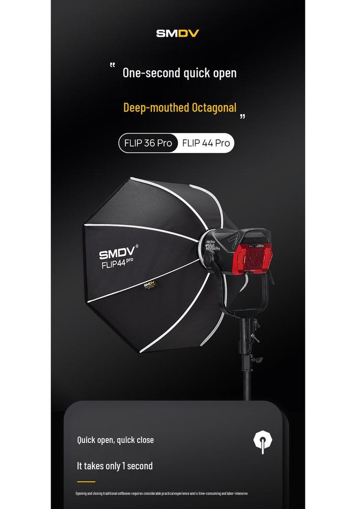 SMDV Flip36/44 Pro Восьмигранный быстросъемный студийный софтбокс с сотами